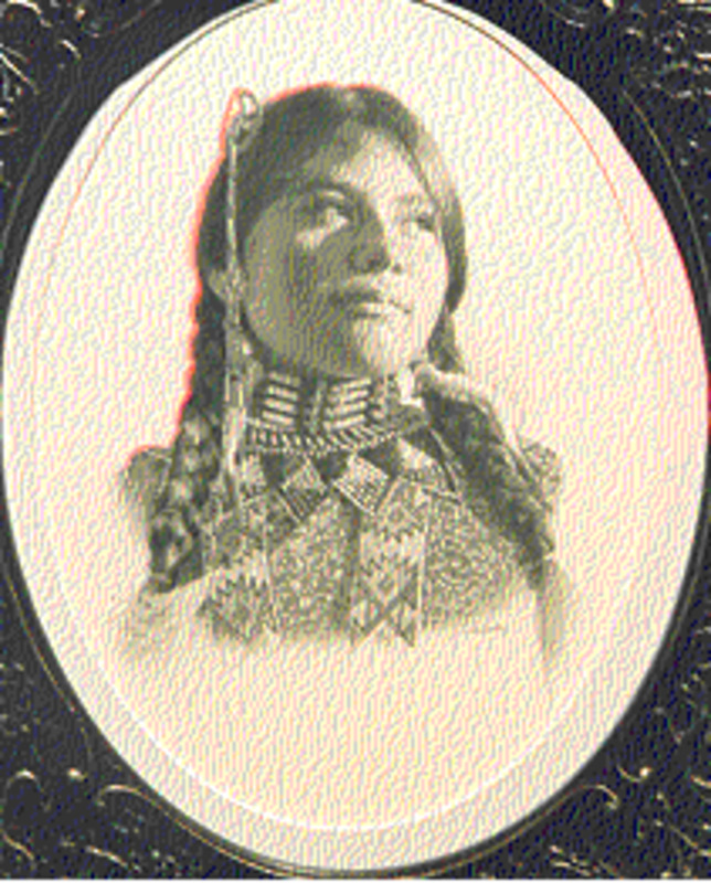 Paiute girl with braids