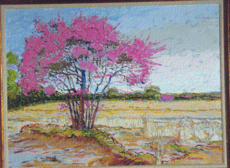 Island of redbuds on the Cimarron