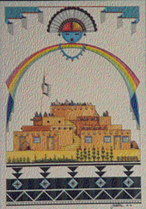 Rainbow dances with the Pueblos