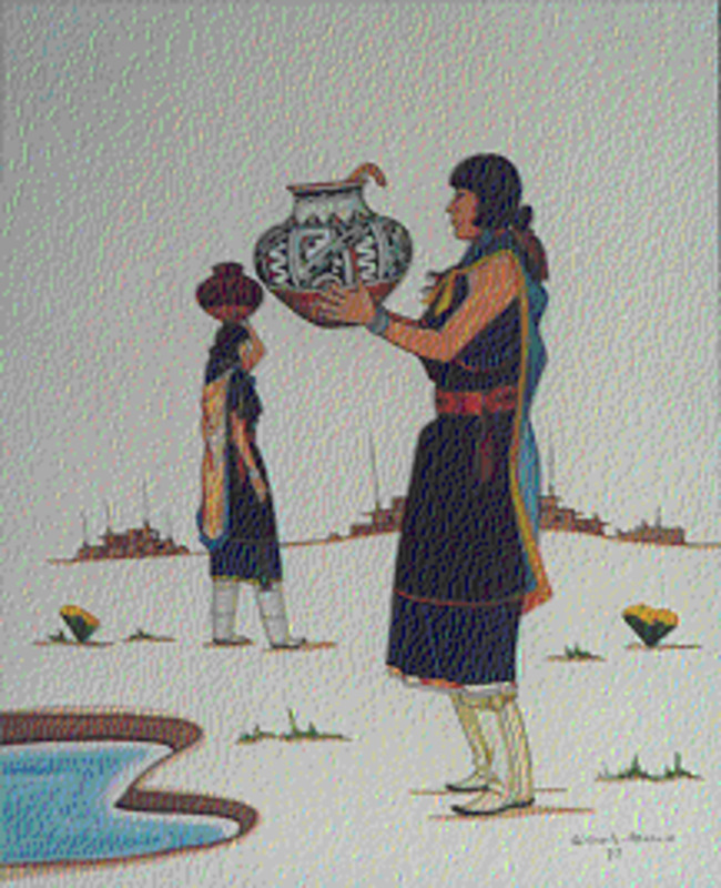 Untitled (Two women carrying water)