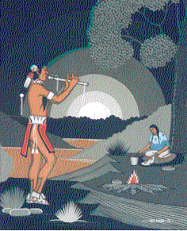 Courting with flute ceremony
