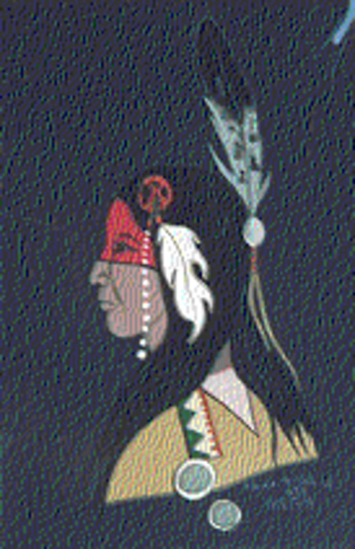 Untitled (Profile of Native American man)
