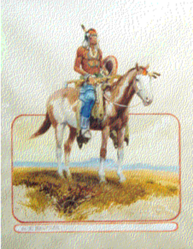 Untitled (Native American man on horse)