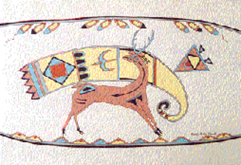 Acoma pottery deer