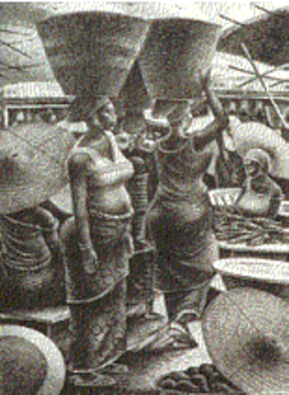 Untitled (African market scene #1)