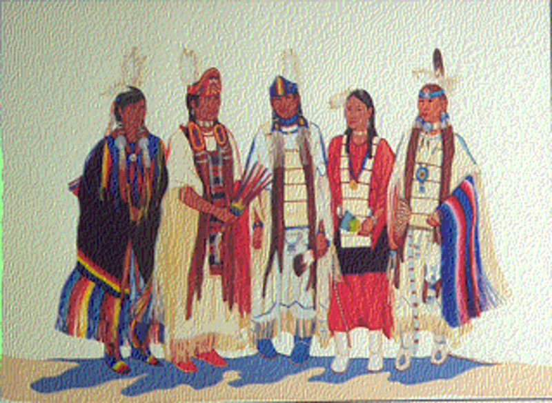 Round dance with funeral home fan