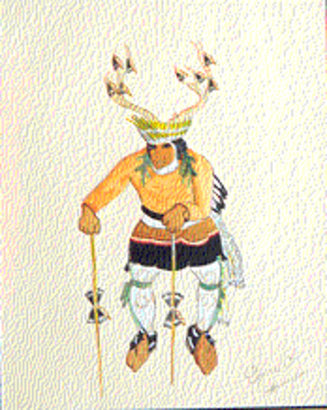 Untitled (Pueblo deer dancer)