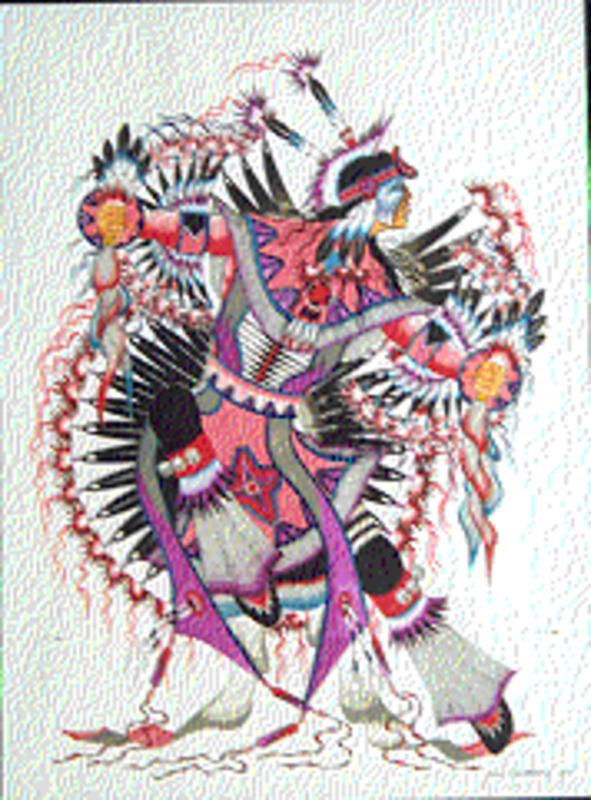 Fancy dancer in purple