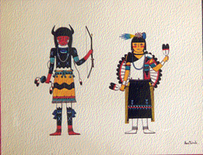 Figures from buffalo ceremony